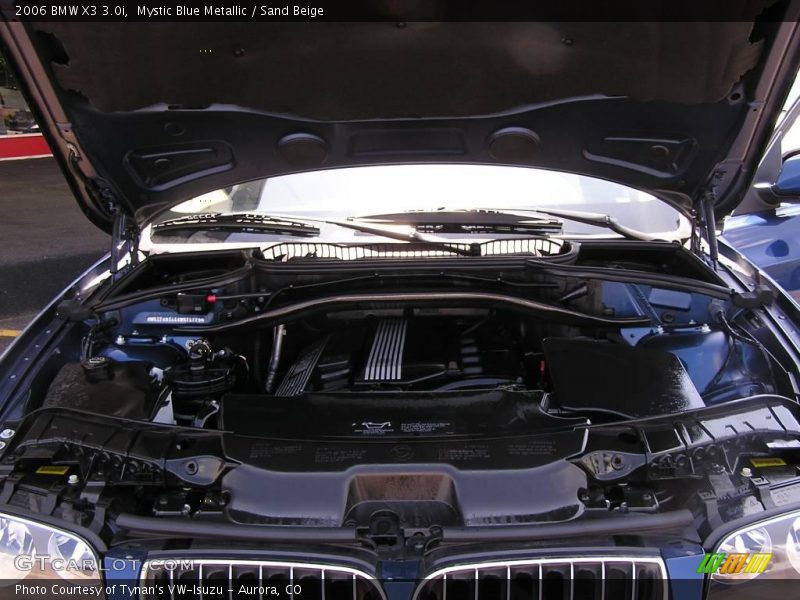 Mystic Blue Metallic / Sand Beige 2006 BMW X3 3.0i