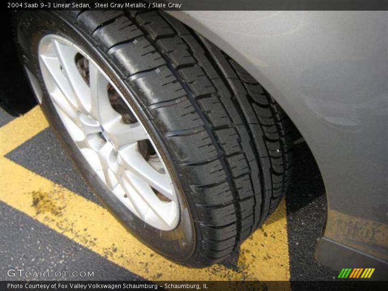 Steel Gray Metallic / Slate Gray 2004 Saab 9-3 Linear Sedan