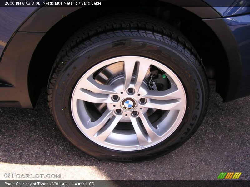 Mystic Blue Metallic / Sand Beige 2006 BMW X3 3.0i
