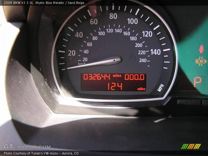 Mystic Blue Metallic / Sand Beige 2006 BMW X3 3.0i