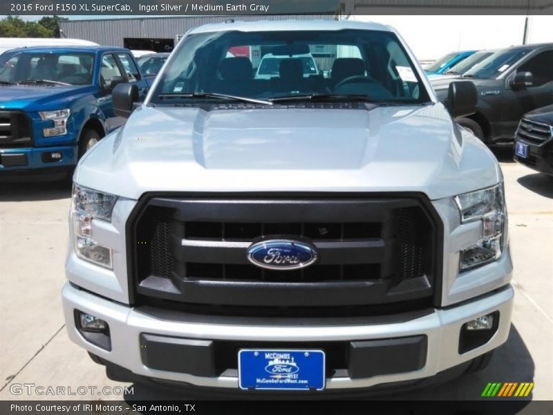 Ingot Silver / Medium Earth Gray 2016 Ford F150 XL SuperCab