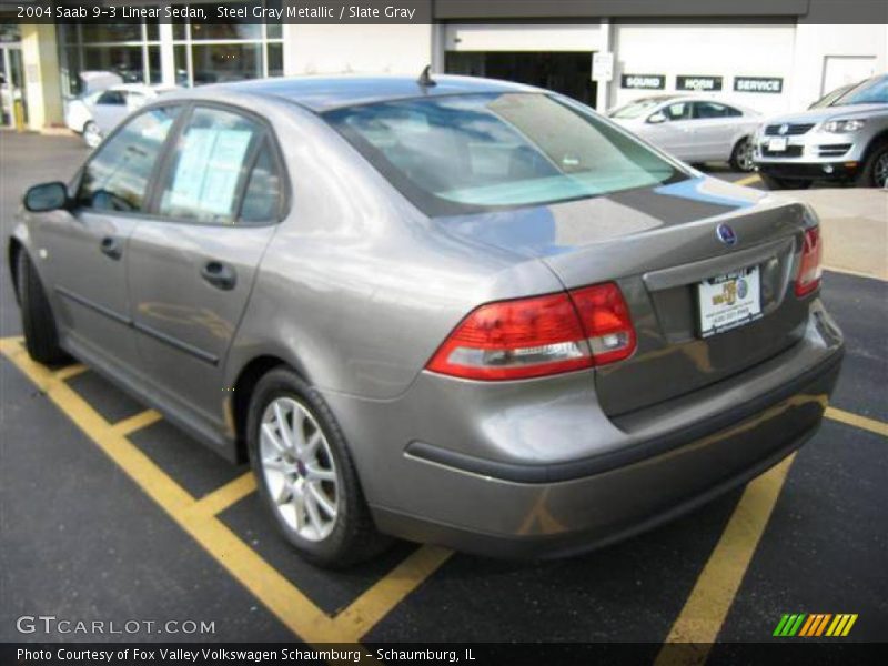 Steel Gray Metallic / Slate Gray 2004 Saab 9-3 Linear Sedan