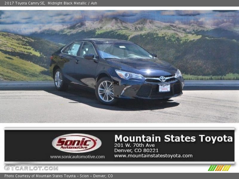Midnight Black Metallic / Ash 2017 Toyota Camry SE