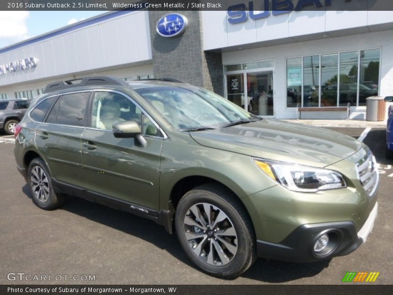 Wilderness Green Metallic / Slate Black 2016 Subaru Outback 2.5i Limited