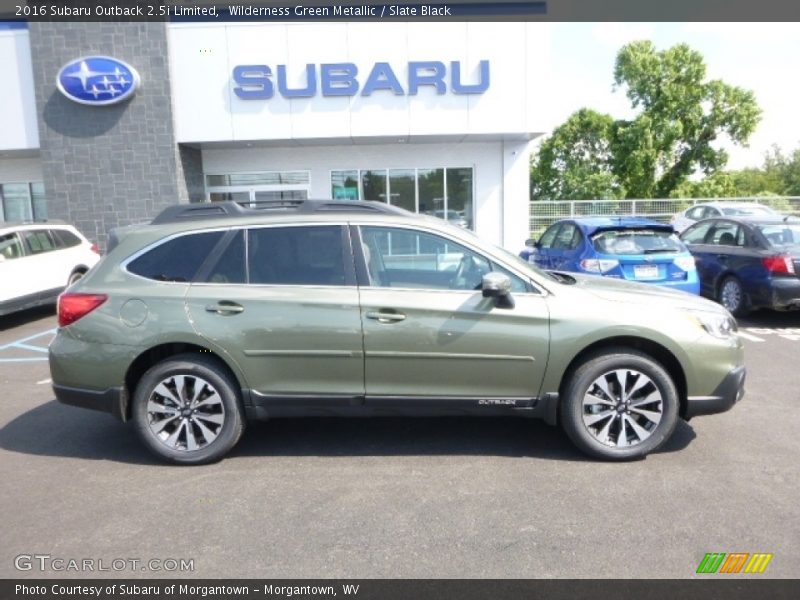 Wilderness Green Metallic / Slate Black 2016 Subaru Outback 2.5i Limited