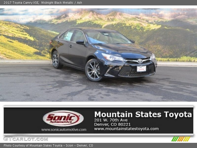 Midnight Black Metallic / Ash 2017 Toyota Camry XSE