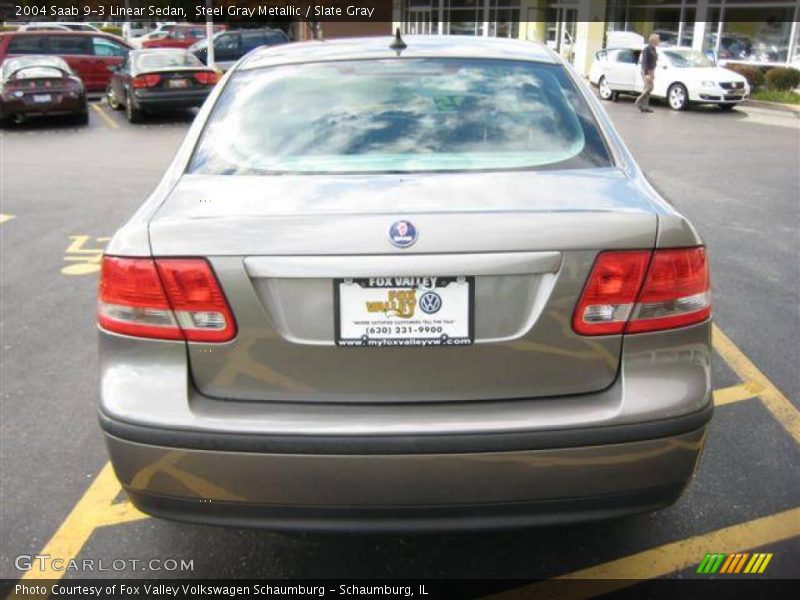 Steel Gray Metallic / Slate Gray 2004 Saab 9-3 Linear Sedan
