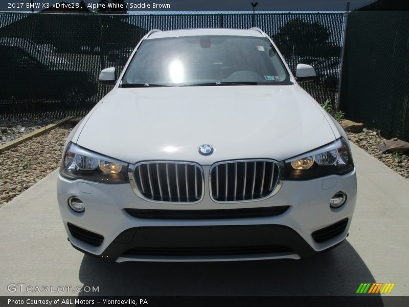 Alpine White / Saddle Brown 2017 BMW X3 xDrive28i
