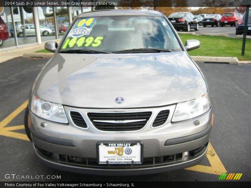 Steel Gray Metallic / Slate Gray 2004 Saab 9-3 Linear Sedan