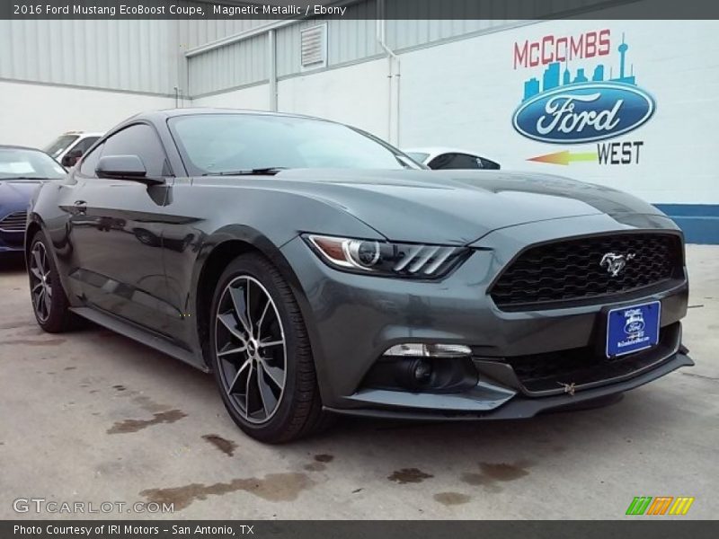 Magnetic Metallic / Ebony 2016 Ford Mustang EcoBoost Coupe