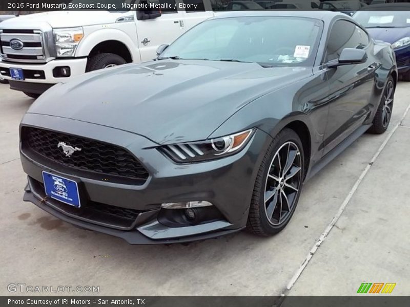 Magnetic Metallic / Ebony 2016 Ford Mustang EcoBoost Coupe