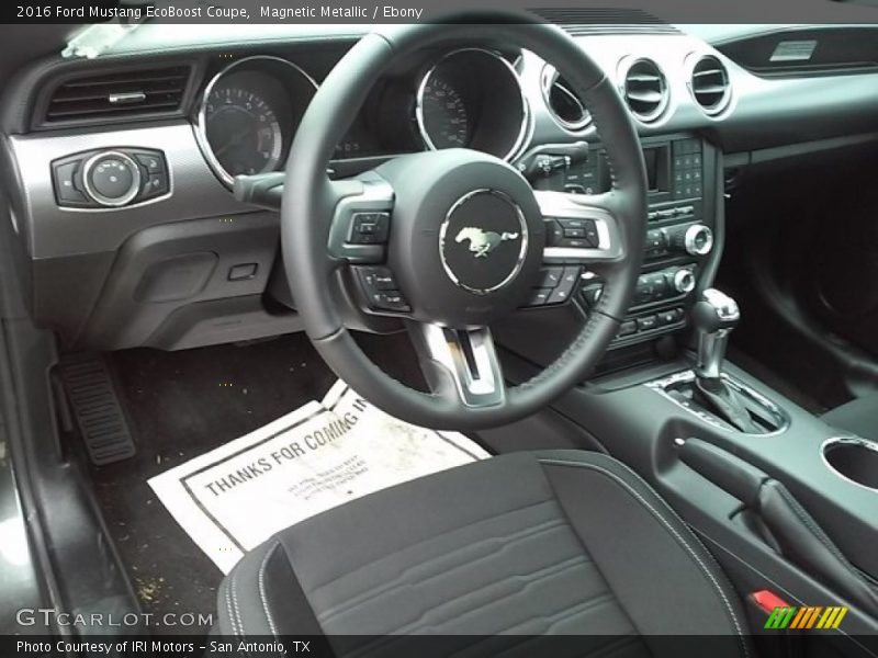 Magnetic Metallic / Ebony 2016 Ford Mustang EcoBoost Coupe