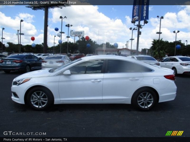 Quartz White Pearl / Beige 2016 Hyundai Sonata SE
