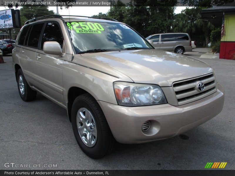 Sonora Gold Metallic / Ivory Beige 2006 Toyota Highlander I4