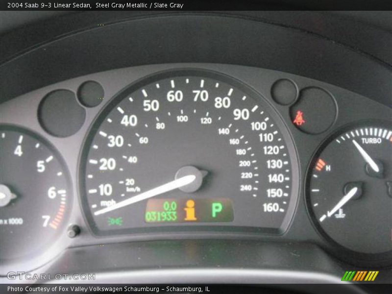 Steel Gray Metallic / Slate Gray 2004 Saab 9-3 Linear Sedan