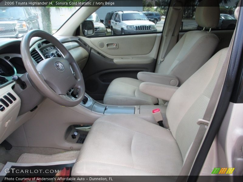 Sonora Gold Metallic / Ivory Beige 2006 Toyota Highlander I4