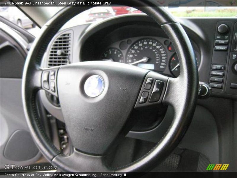 Steel Gray Metallic / Slate Gray 2004 Saab 9-3 Linear Sedan