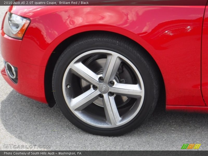 Brilliant Red / Black 2010 Audi A5 2.0T quattro Coupe