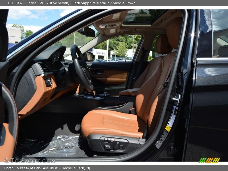 Black Sapphire Metallic / Saddle Brown 2013 BMW 3 Series 328i xDrive Sedan