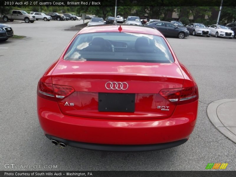 Brilliant Red / Black 2010 Audi A5 2.0T quattro Coupe