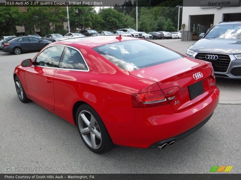 Brilliant Red / Black 2010 Audi A5 2.0T quattro Coupe