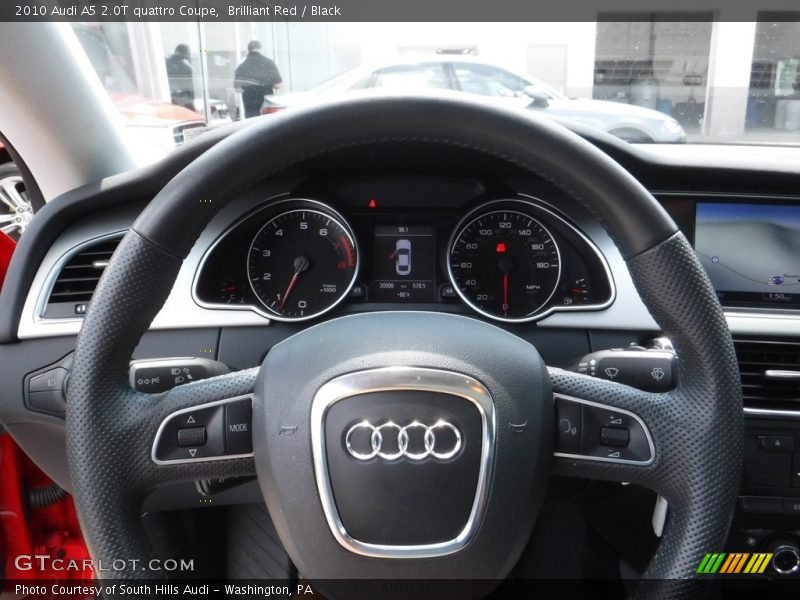 Brilliant Red / Black 2010 Audi A5 2.0T quattro Coupe