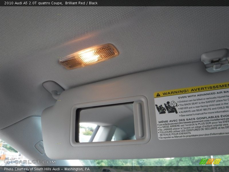 Brilliant Red / Black 2010 Audi A5 2.0T quattro Coupe