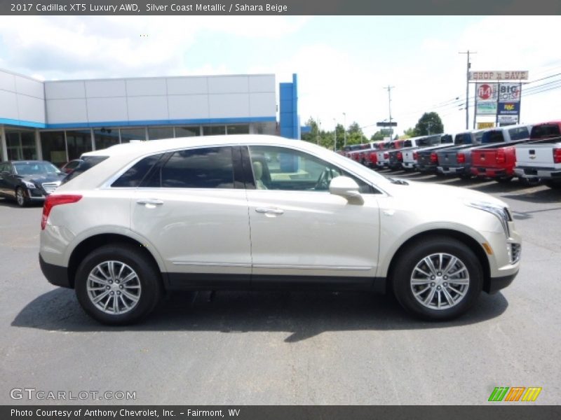 Silver Coast Metallic / Sahara Beige 2017 Cadillac XT5 Luxury AWD