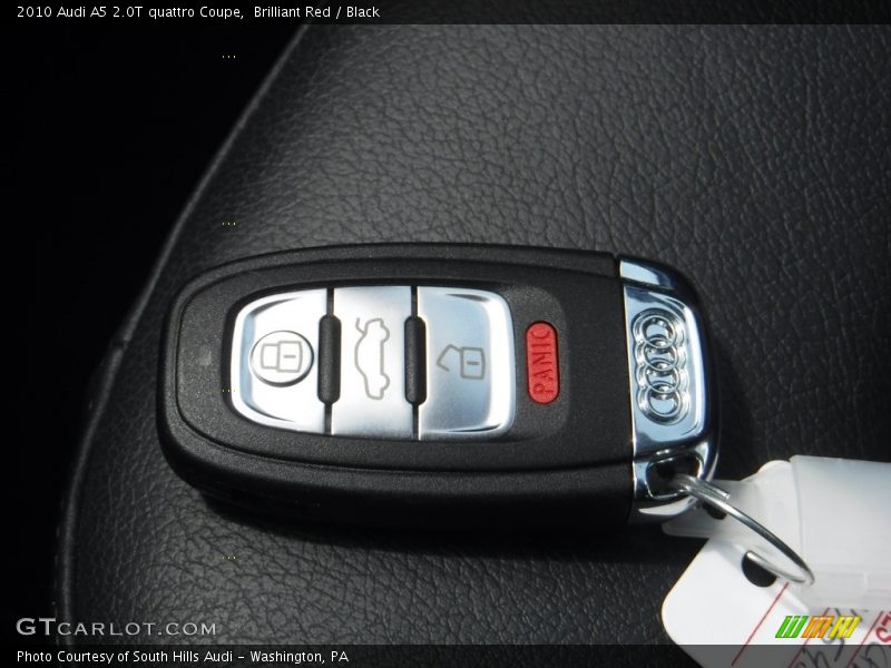 Brilliant Red / Black 2010 Audi A5 2.0T quattro Coupe