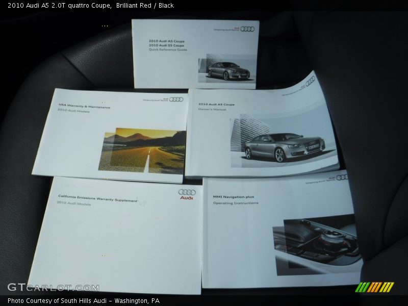 Brilliant Red / Black 2010 Audi A5 2.0T quattro Coupe