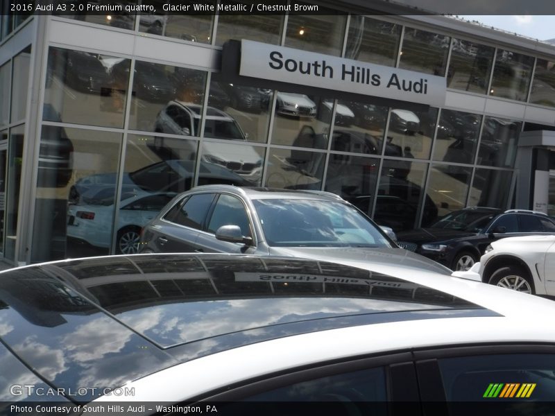 Glacier White Metallic / Chestnut Brown 2016 Audi A3 2.0 Premium quattro