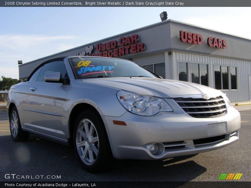 Bright Silver Metallic / Dark Slate Gray/Light Slate Gray 2008 Chrysler Sebring Limited Convertible