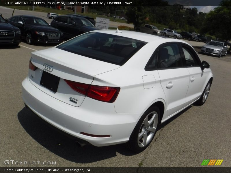 Glacier White Metallic / Chestnut Brown 2016 Audi A3 2.0 Premium quattro