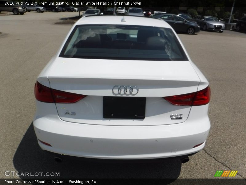 Glacier White Metallic / Chestnut Brown 2016 Audi A3 2.0 Premium quattro