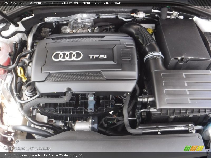 Glacier White Metallic / Chestnut Brown 2016 Audi A3 2.0 Premium quattro