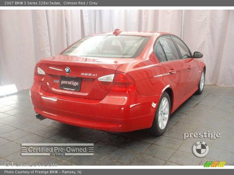 Crimson Red / Grey 2007 BMW 3 Series 328xi Sedan