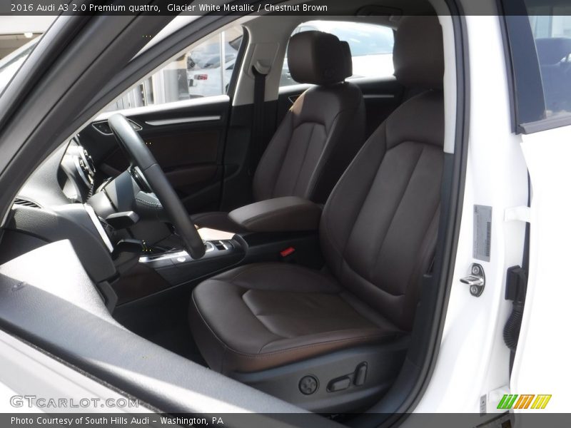 Glacier White Metallic / Chestnut Brown 2016 Audi A3 2.0 Premium quattro