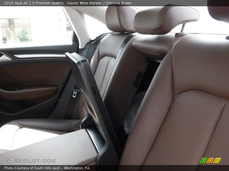 Glacier White Metallic / Chestnut Brown 2016 Audi A3 2.0 Premium quattro