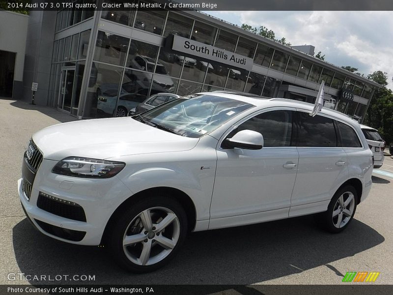 Glacier White Metallic / Cardamom Beige 2014 Audi Q7 3.0 TFSI quattro