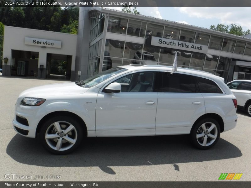 Glacier White Metallic / Cardamom Beige 2014 Audi Q7 3.0 TFSI quattro