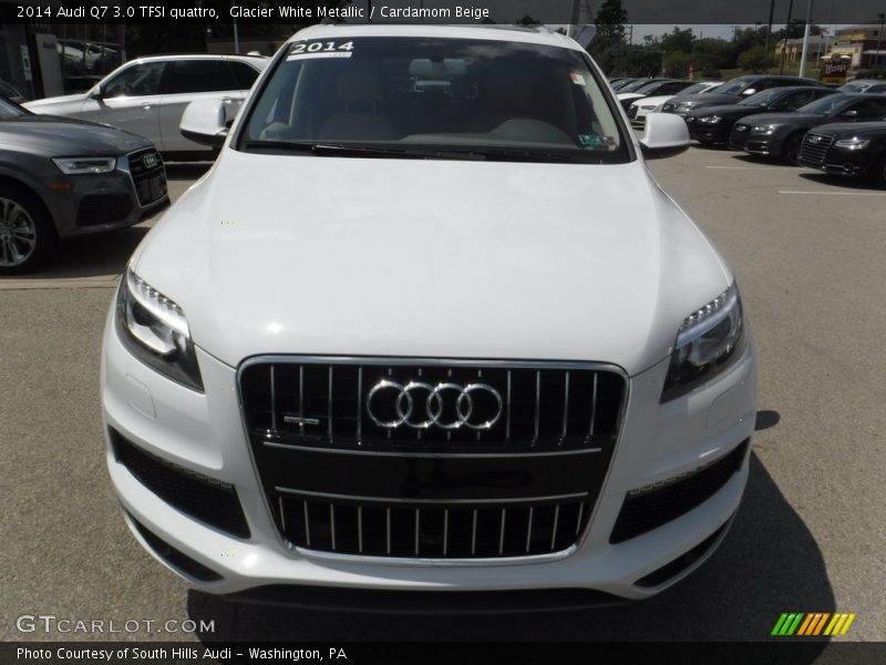 Glacier White Metallic / Cardamom Beige 2014 Audi Q7 3.0 TFSI quattro