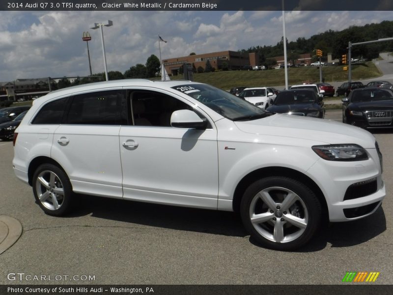 Glacier White Metallic / Cardamom Beige 2014 Audi Q7 3.0 TFSI quattro