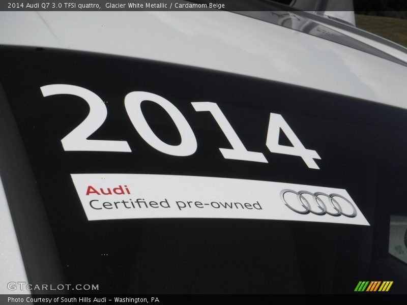 Glacier White Metallic / Cardamom Beige 2014 Audi Q7 3.0 TFSI quattro