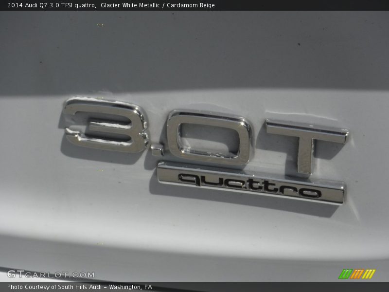 Glacier White Metallic / Cardamom Beige 2014 Audi Q7 3.0 TFSI quattro
