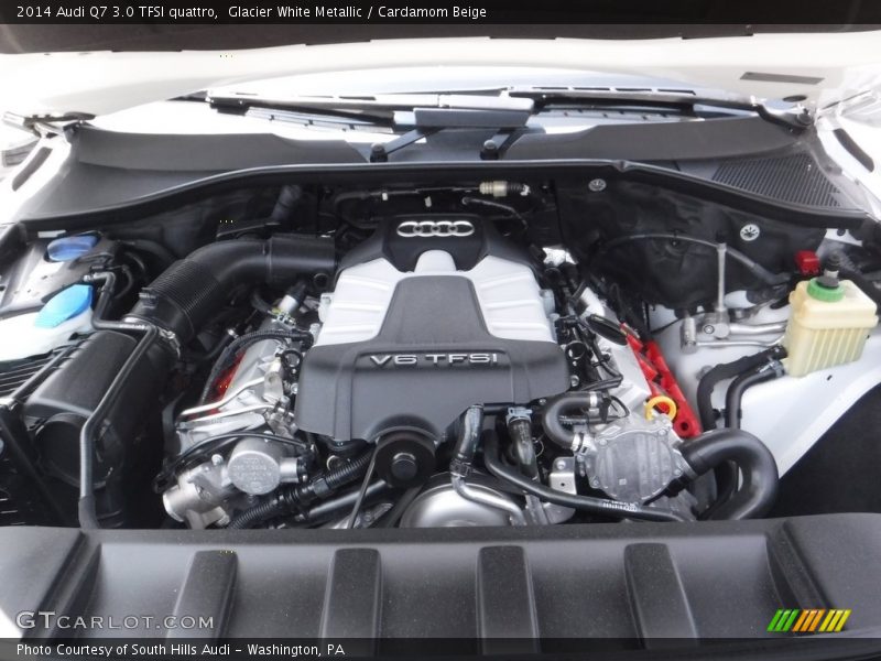 Glacier White Metallic / Cardamom Beige 2014 Audi Q7 3.0 TFSI quattro