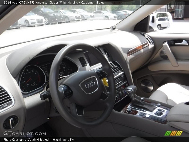 Glacier White Metallic / Cardamom Beige 2014 Audi Q7 3.0 TFSI quattro