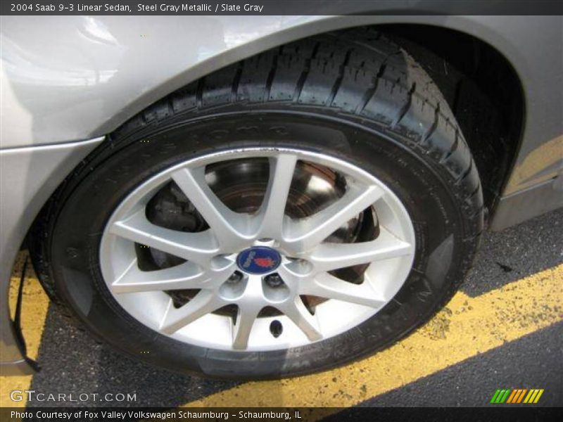 Steel Gray Metallic / Slate Gray 2004 Saab 9-3 Linear Sedan