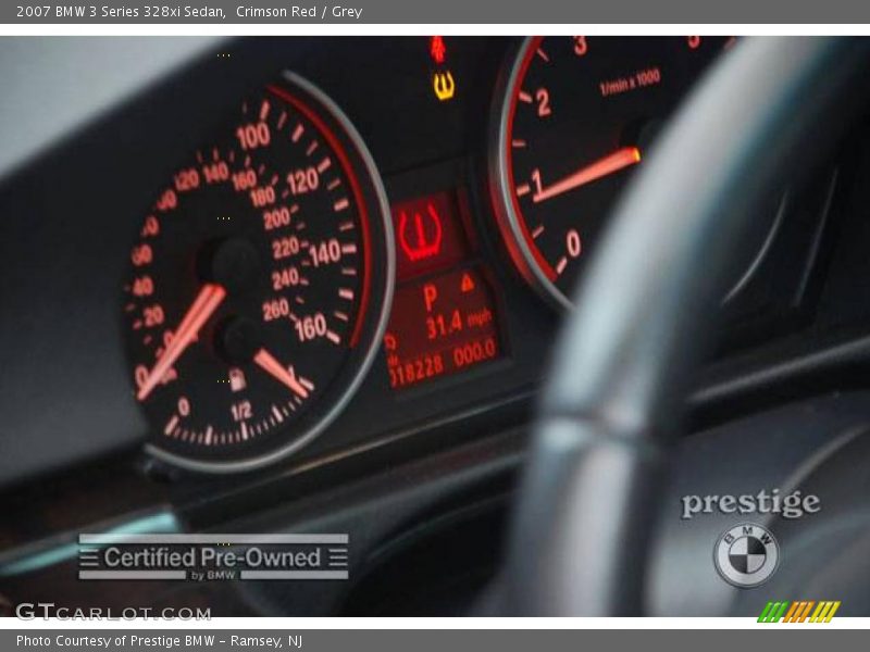 Crimson Red / Grey 2007 BMW 3 Series 328xi Sedan