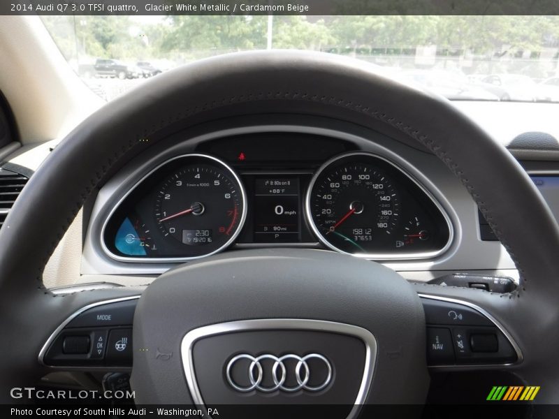 Glacier White Metallic / Cardamom Beige 2014 Audi Q7 3.0 TFSI quattro