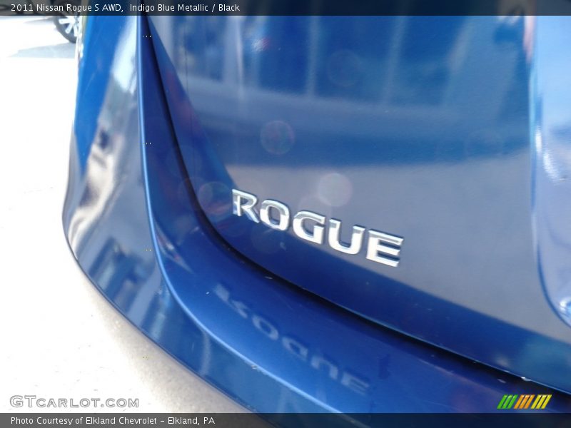 Indigo Blue Metallic / Black 2011 Nissan Rogue S AWD